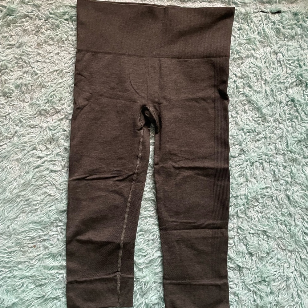 Lululemon Ribbed Dark Green Leggings